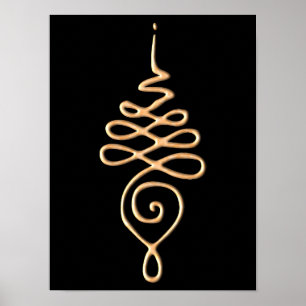 Gouden Unalome Poster