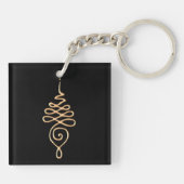 Gouden Unalome Sleutelhanger (Achterkant)