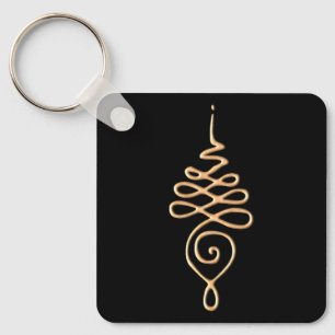 Gouden Unalome Sleutelhanger