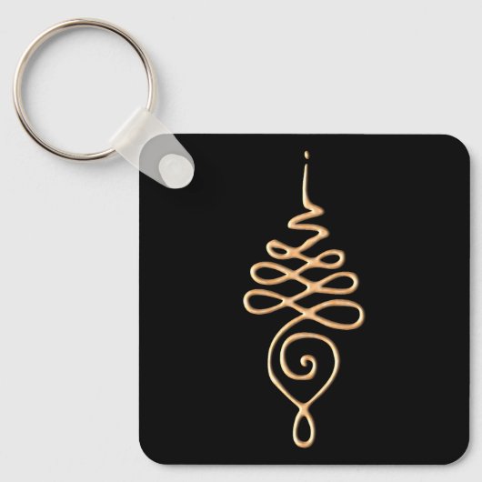 Gouden Unalome Sleutelhanger (Voorkant)