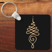 Gouden Unalome Sleutelhanger (Voorkant)