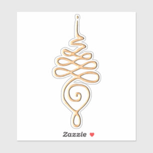 Gouden Unalome Sticker