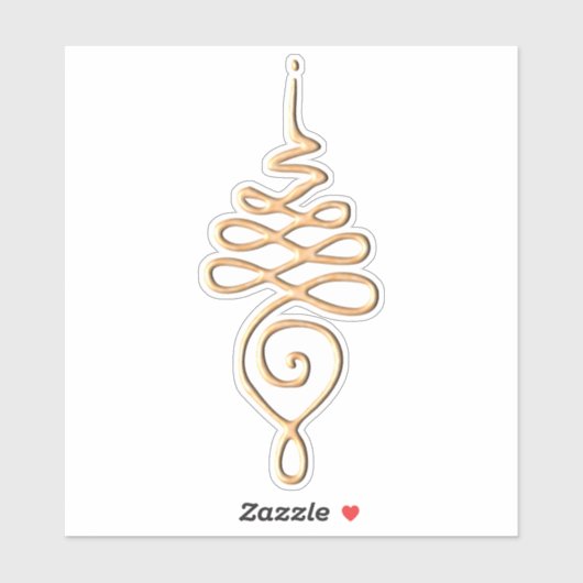 Gouden Unalome Sticker (Vel)