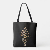 Gouden Unalome Tote Bag (Achterkant)