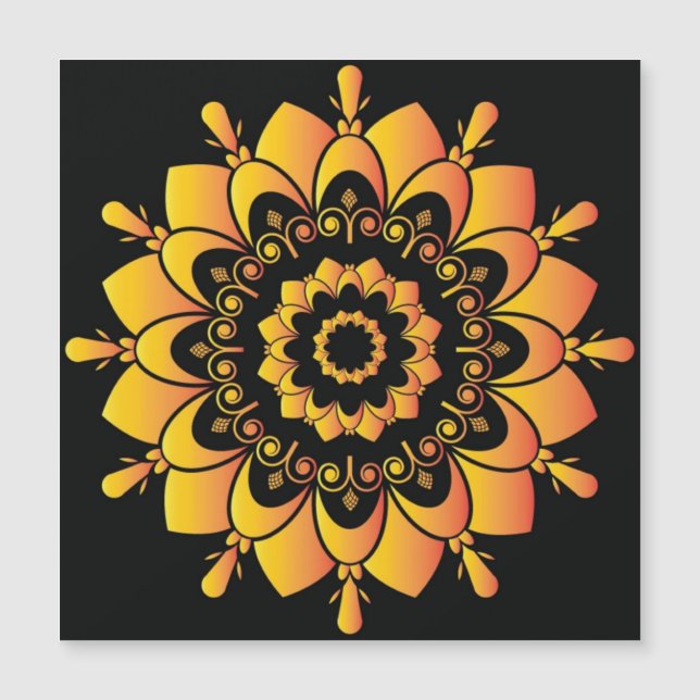 Gouden Uniek Mandala Ontwerp (Voorkant)