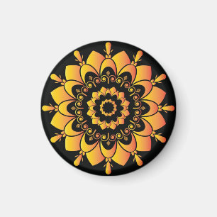 Gouden Uniek Mandala Ontwerp Magneet