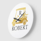 Gouden Unieke Douane Winkel Monogram Naam Grote Klok (Hoek)