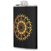 Gouden unieke mandala-ontwerp-95747 heupfles (Links)