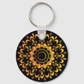 Gouden Unieke Mandala Ontwerp-95747 Sleutelhanger (Achterkant)
