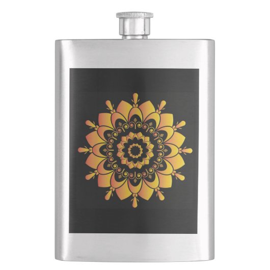Gouden unieke mandala-ontwerp flacon (Voorkant)