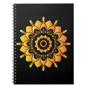 Gouden unieke mandala-ontwerp notitieboek