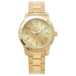 Gouden Unisex Oversized gouden armband horloge