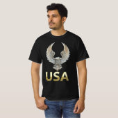 Gouden USA Adelaar T-shirt (Voorkant volledig)