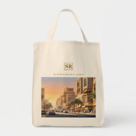 Gouden Uur Al-Olaya District, Riyadh Boodschappent Tote Bag
