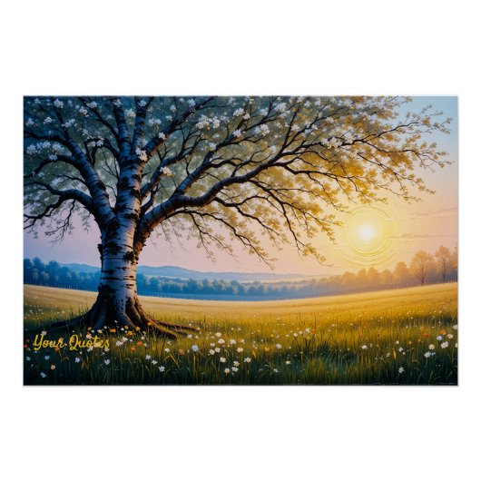 Gouden Uur Berkenboomweide Perfect Poster (Voorkant)