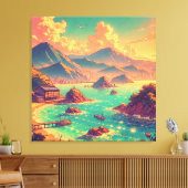 Gouden Uur bij de Baai Canvas Afdruk (Insitu (Woonkamer))