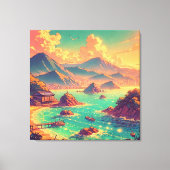Gouden Uur bij de Baai Canvas Afdruk (Voorkant)