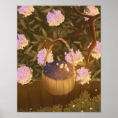 Gouden Uur Blauwe Bes Mand Poster (Voorkant)