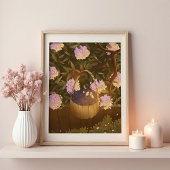 Gouden Uur Blauwe Bes Mand Poster