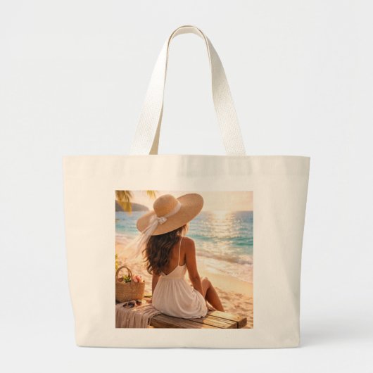 Gouden Uur Bliss Grote Tote Bag (Voorkant)