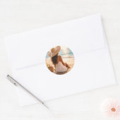 Gouden Uur Bliss Ronde Sticker (Envelop)