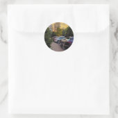 Gouden Uur Cirkel Sticker – Aanpasbaar (Tas)