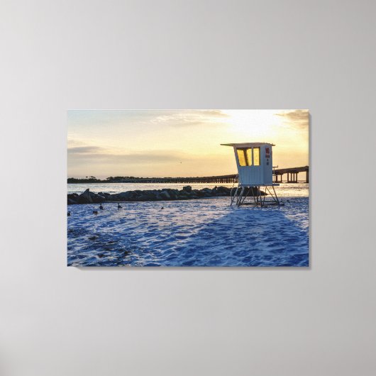 Gouden Uur Destin East Pass Canvas Afdruk (Voorkant)