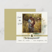 Gouden Uur Embrace - Reserveer de Datum Kaart (Voorkant / Achterkant)