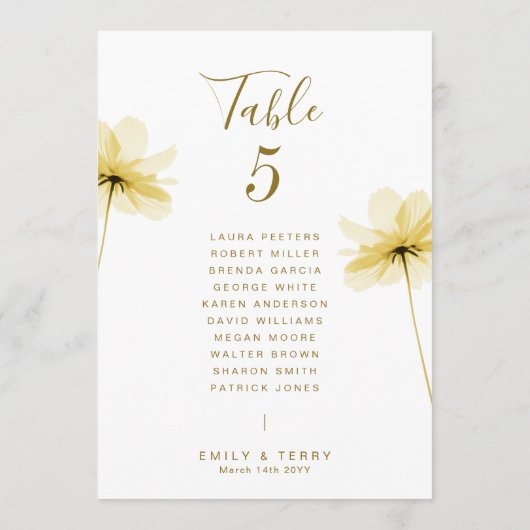 Gouden Uur Genade Trouw Gast Namen Tafel Nummer (Achterkant)