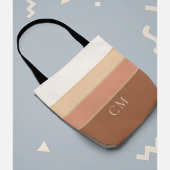 Gouden uur gestreepte tote - verfijnde monogram bag