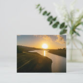 Gouden uur gloed bij Baitings Reservoir Briefkaart (Staand voorkant)