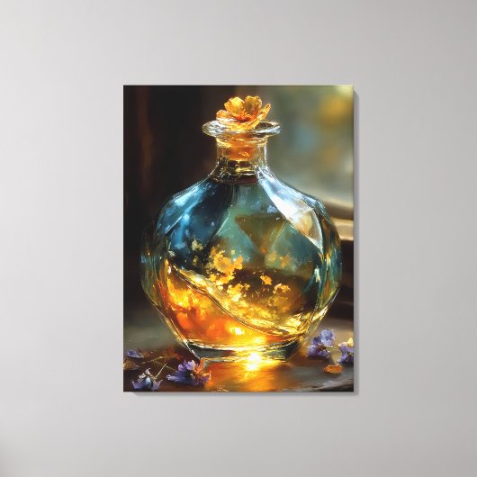 Gouden uur in een fles - Enchanted Sunset Parfum Canvas Afdruk (Voorkant)