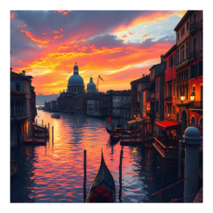 Gouden uur in Venetië Foto Afdruk