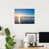 Gouden Uur Kustlandschap Drone Poster (Thuiskantoor)