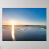 Gouden Uur Kustlandschap Drone Poster (Voorkant)