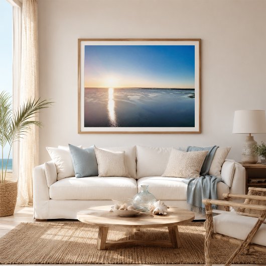 Gouden Uur Kustlandschap Drone Poster