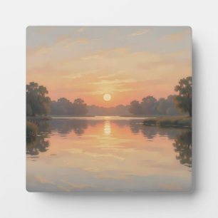 Gouden Uur Mereflectie Impressionist Fotoplaat