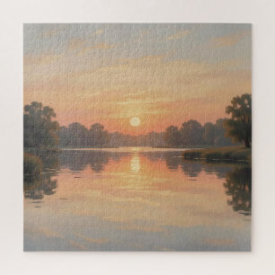 Gouden Uur Mereflectie Impressionist  Legpuzzel