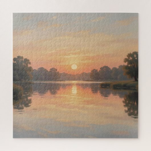 Gouden Uur Mereflectie Impressionist  Legpuzzel (Verticaal)