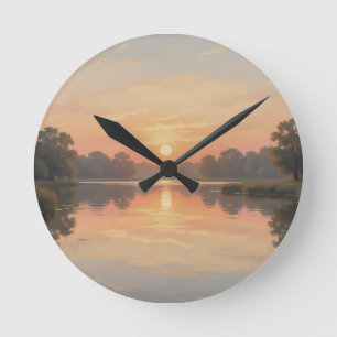 Gouden Uur Mereflectie Impressionist  Ronde Klok