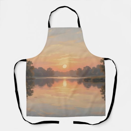 Gouden Uur Mereflectie Impressionist Schort (Voorkant)