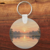 Gouden Uur Mereflectie Impressionist Sleutelhanger (Achterkant)