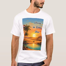 Gouden uur najagen Woestijn Zonsondergang Esthetie T-shirt