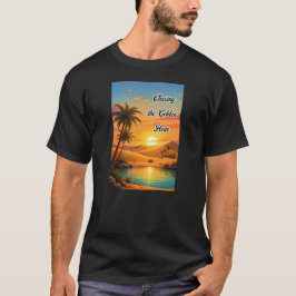 Gouden uur najagen Woestijn Zonsondergang Esthetie T-shirt