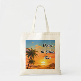 Gouden uur najagen Woestijn Zonsondergang Esthetie Tote Bag