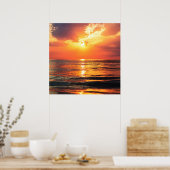 Gouden Uur op de Oceaan Poster (Keuken)