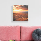 Gouden uur over het ruige terrein canvas afdruk (Insitu (Woonkamer))