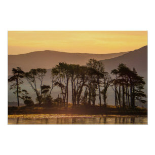 Gouden uur reflecties Kenmare Bay Ierland Print Perfect Poster