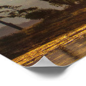 Gouden Uur Reflecties, Silhouetbomen Foto Poster (Hoek)