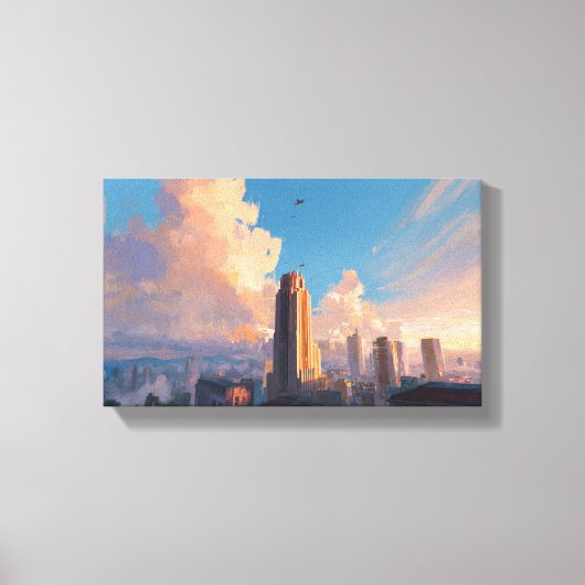 Gouden Uur, Rijzend Canvas Afdruk (Voorkant)